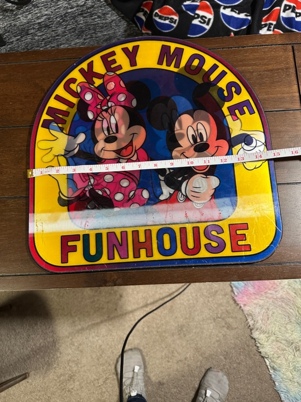 Disney Mickey Mouse & Minnie Funhouse Sign- Yellow, Blue, Pink, Red